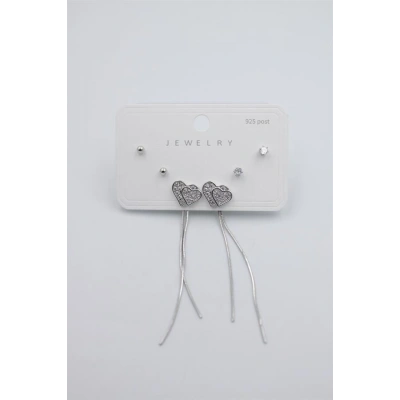 HERŞEYTREND Çoklu Set Küpe - Gümüş