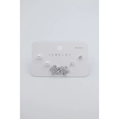 HERŞEYTREND Çoklu Set Küpe - Gümüş