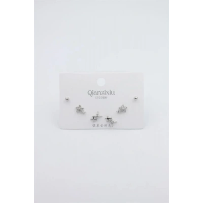 HERŞEYTREND Çoklu Set Küpe - Gümüş