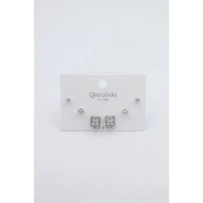 HERŞEYTREND Çoklu Set Küpe - Gümüş