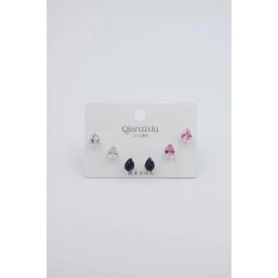 HERŞEYTREND Çoklu Set Küpe - Gümüş