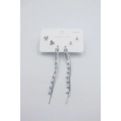 HERŞEYTREND Çoklu Set Küpe - Gümüş