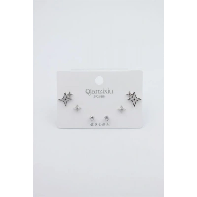 HERŞEYTREND Çoklu Set Küpe - Gümüş