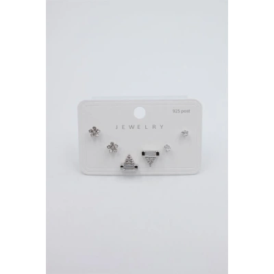 HERŞEYTREND Çoklu Set Küpe - Gümüş