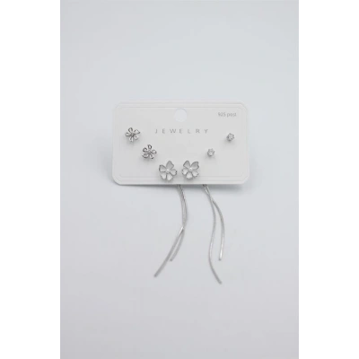 HERŞEYTREND Çoklu Set Küpe - Gümüş