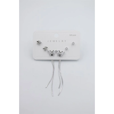 HERŞEYTREND Çoklu Set Küpe - Gümüş