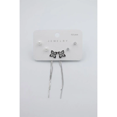 HERŞEYTREND Çoklu Set Küpe - Gümüş