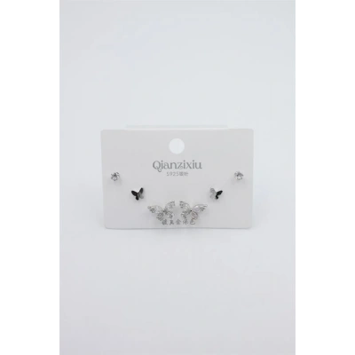 HERŞEYTREND Çoklu Set Küpe - Gümüş