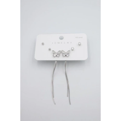 HERŞEYTREND Çoklu Set Küpe - Gümüş