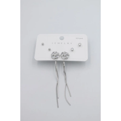 HERŞEYTREND Çoklu Set Küpe - Gümüş