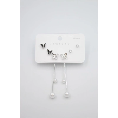 HERŞEYTREND Çoklu Set Küpe - Gümüş