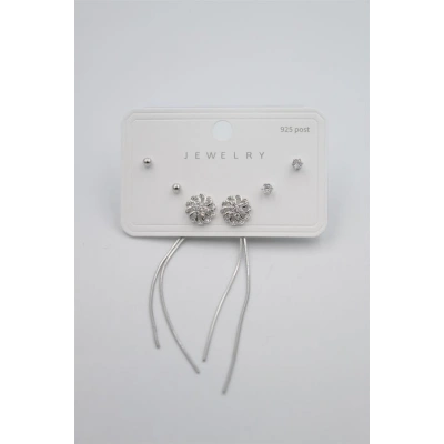 HERŞEYTREND Çoklu Set Küpe - Gümüş