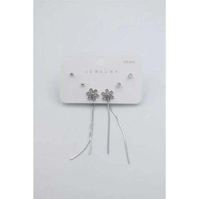 HERŞEYTREND Çoklu Set Küpe - Gümüş