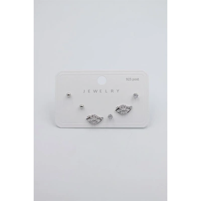 HERŞEYTREND Çoklu Set Küpe - Gümüş