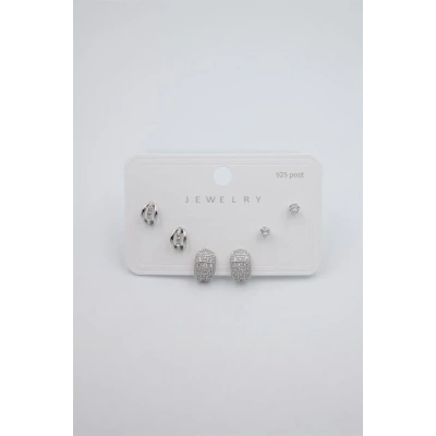 HERŞEYTREND Çoklu Set Küpe - Gümüş