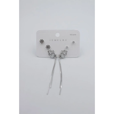 HERŞEYTREND Çoklu Set Küpe - Gümüş