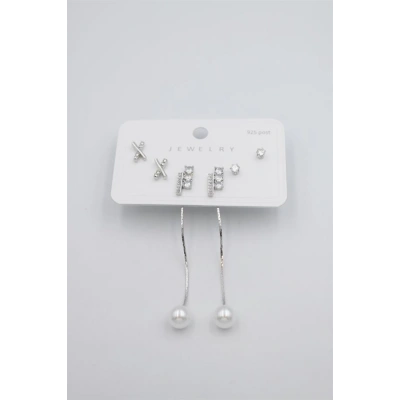 HERŞEYTREND Çoklu Set Küpe - Gümüş