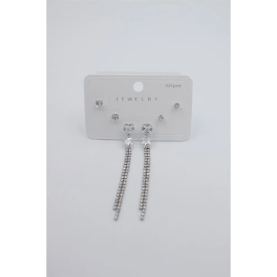 HERŞEYTREND Çoklu Set Küpe - Gümüş