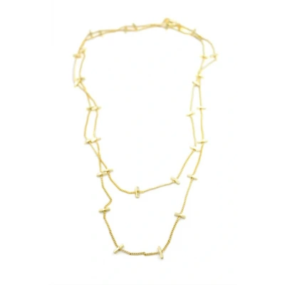 HERŞEYTREND Çubuk Kolye - 90cm - Altın