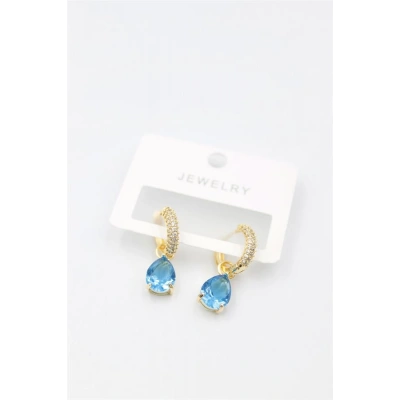 HERŞEYTREND Damla Küpe - Mavi