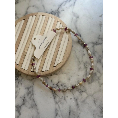 HERŞEYTREND Deniz Kabuğu Kolye - Mor