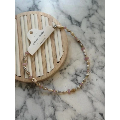 HERŞEYTREND Deniz Kabuğu Kolye - Pembe