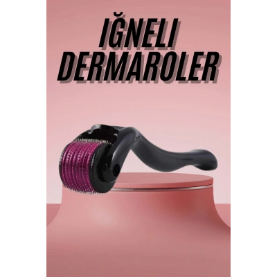 HERŞEYTREND Derma Roller Titanyum Uçlu 540 İğneli 1 Mm Saç Sakal Çıkarma Ve Cilt Bakım Masaj Aleti