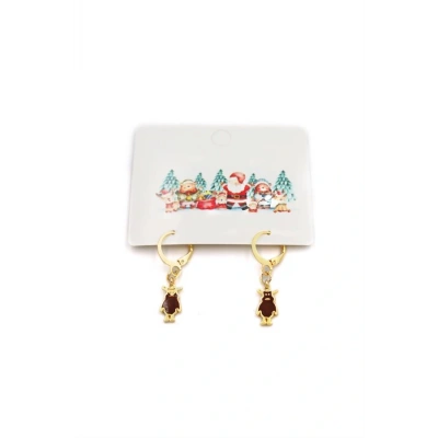 HERŞEYTREND Geyik Yılbaşı Küpe - Altın