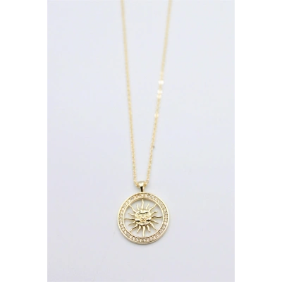 HERŞEYTREND Güneş Kolye - Altın