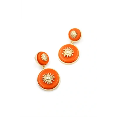 HERŞEYTREND Güneş Küpe - Turuncu