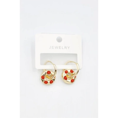 HERŞEYTREND Halka Küpe - Kırmızı