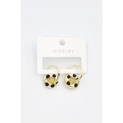 HERŞEYTREND Halka Küpe - Siyah