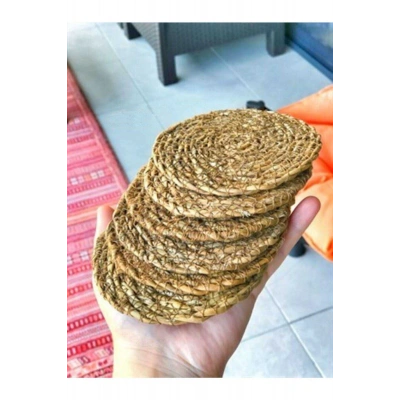 HERŞEYTREND Hasır Bardak Altlığı 6 Adet