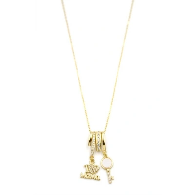 HERŞEYTREND I Love Mama Kolye - Altın