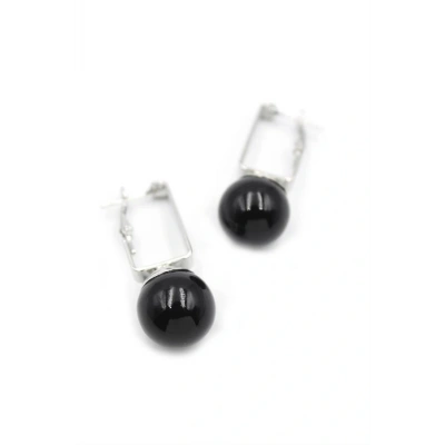 HERŞEYTREND İncili Küpe - Siyah