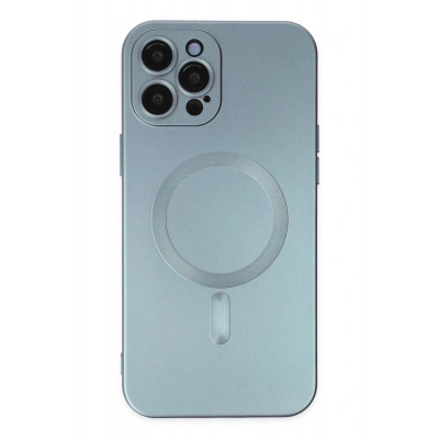 LitaeTrend iPhone 12 Pro Max Kılıf Moshi Lens Magneticsafe Silikon - Sierra Blue