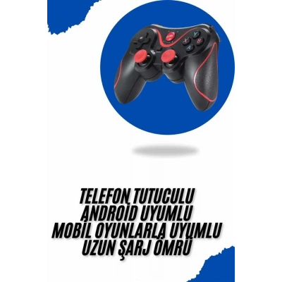 HERŞEYTREND Joystik Gamepad Bluetooth Telefon Tutucu Oyun Kolu Telefon Android Uyumlu