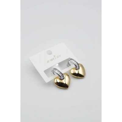 LitaeTrend Kalp Küpe - Altın