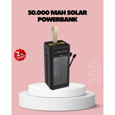 HERŞEYTREND Kamp ve Outdoor Kullanıma Uygun Güneş Panelli Powerbank