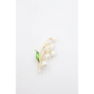 HERŞEYTREND Kardelen Broş - Altın