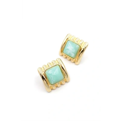 HERŞEYTREND Kare Küpe - Yeşil