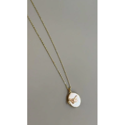 HERŞEYTREND Kelebek Kapaklı Kolye - Altın