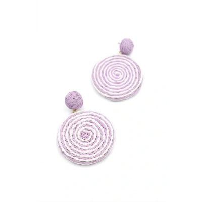 HERŞEYTREND Kumaş Sarmal Küpe - Mor