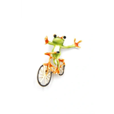 HERŞEYTREND Kurbağa Broş - Yeşil