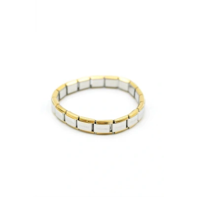 HERŞEYTREND Lastikli Çelik Bilezik - Gümüş