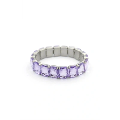 HERŞEYTREND Lastikli Taşlı Bilezik - Mor