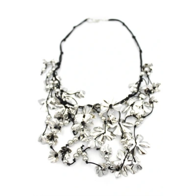 HERŞEYTREND Metal Çiçek Kolye - Gümüş