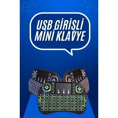 HERŞEYTREND Mini Klavye Gaming Pc Playstation Ledli Mouse Rgb Mouse Bluetooth Usb