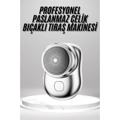 HERŞEYTREND Mini Sıfır Sakal Yanak Tıraş Makinesi USB Şarjlı Sıfır Sakal Taşınabilir Korumalı
