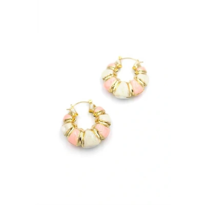 HERŞEYTREND Mneli Küpe - Pembe